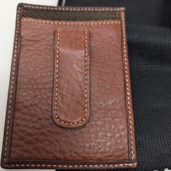 NWOT - Pebble Grain Leather Card Holder - Johnston & Murphy - Picture 3 of 4